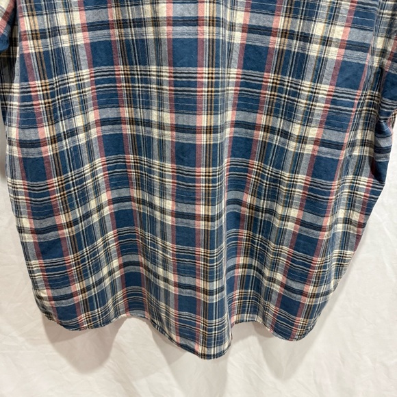 Western Plaid Cowboy Short Sleeve Button Front Workwear Shirt XXL Outdoor Life - Picture 8 of 12